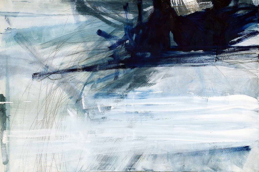 no title, 2014 Oil and graphite on canvas
100 x 150 cm