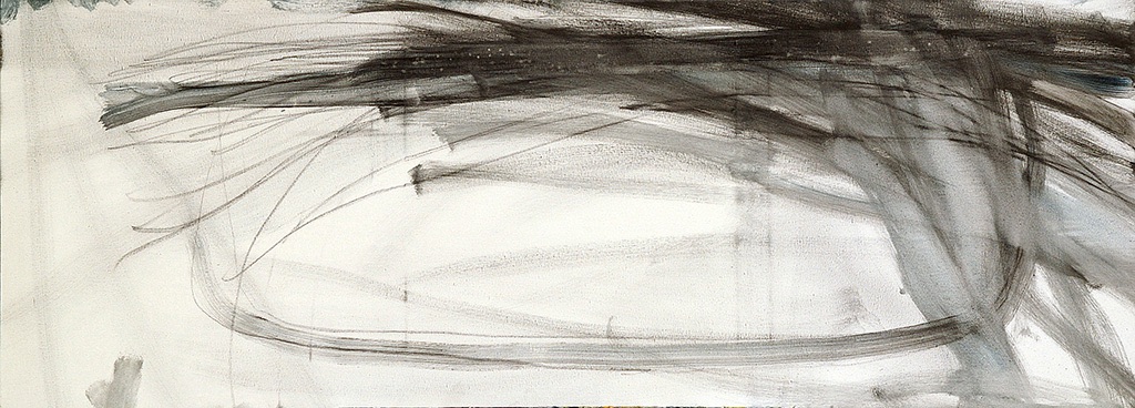 no title, 2012   Oil and graphite on canvas
50 x 150 cm