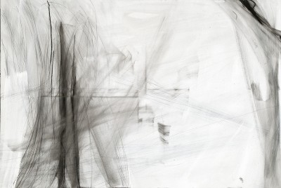 no title, 2010   Oil and graphite on  canvas
105 x 155  cm