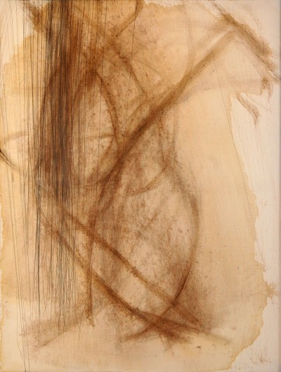 no title, 2006   Rust and graphite on canvas
146 x 110  cm