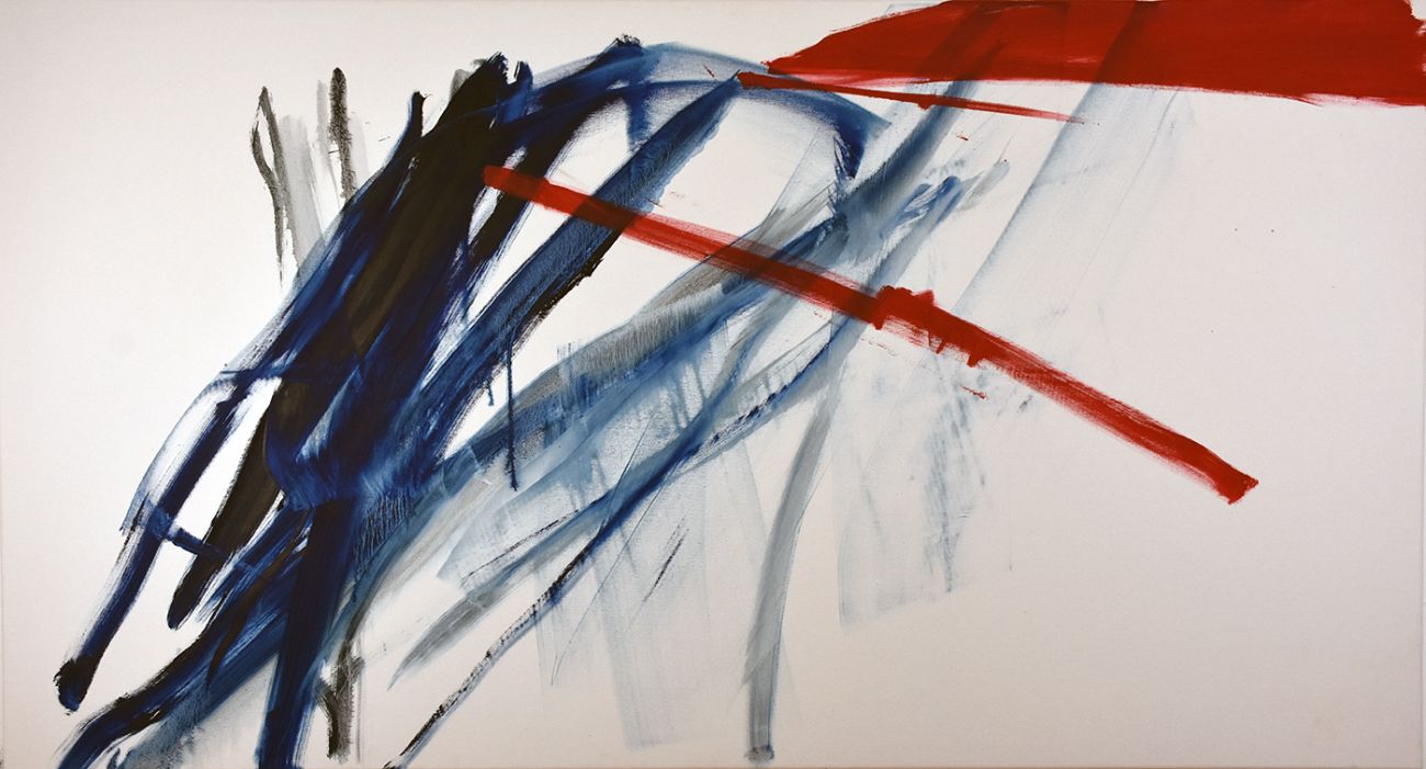 Red Turbulence, 2023 Oil on canvas 105 x 195 cm